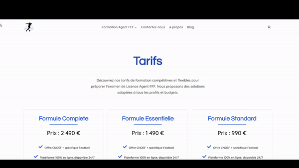 prix de la formation agent FFF - licence agent fff.fr
